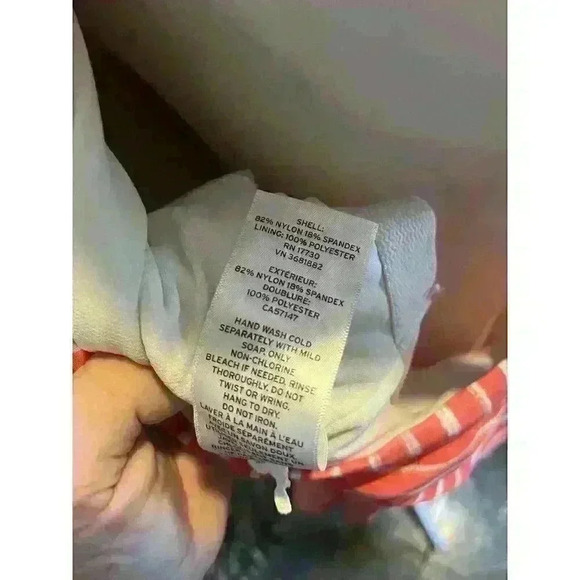 Ava & Viv Women's Plus Size 26W Swim Suit Top Pink & White Stripes - Picture 7 of 7